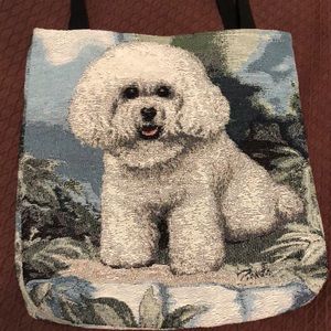 New Bichon Frise dog tapestry Tote bag -never used